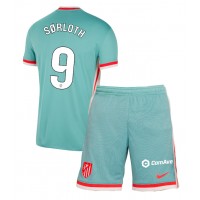 Atletico Madrid Alexander Sorloth #9 Fußballbekleidung Auswärtstrikot Kinder 2024-25 Kurzarm (+ kurze hosen)